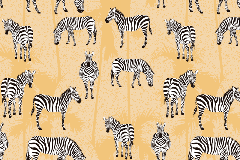 African palms and zebra placemats - TenStickers