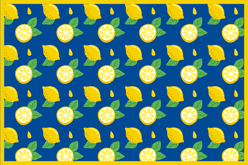 Original placemats vibrant lemon design - TenStickers