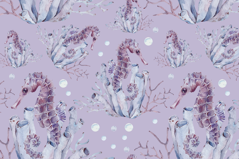 Original placemats seahorse design - TenStickers