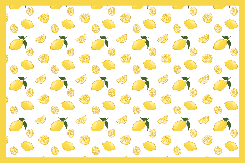 Original placemats lemon patterned design - TenStickers