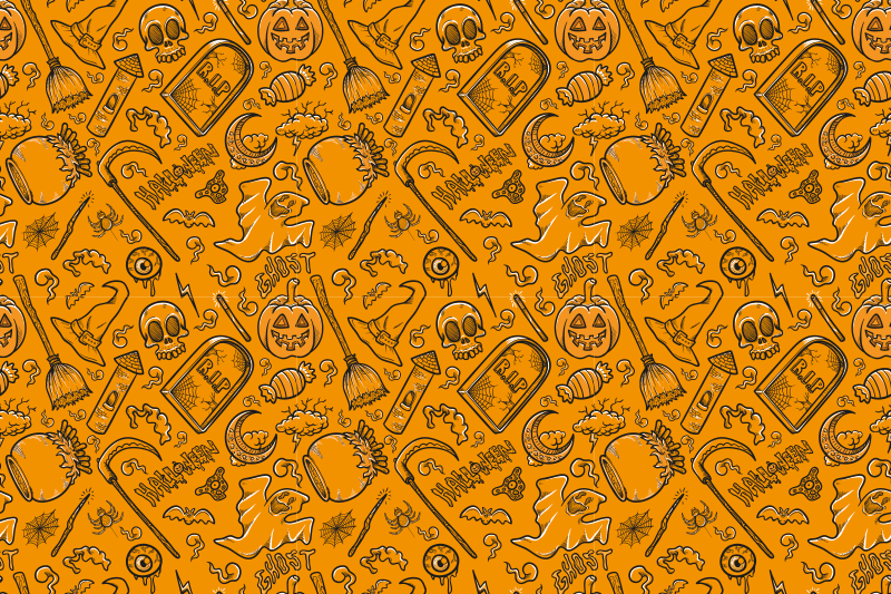 Halloween placemats with spooky halloween designs - TenStickers