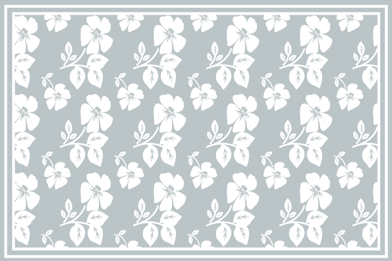 Textured placemats with floral pattern base - TenStickers