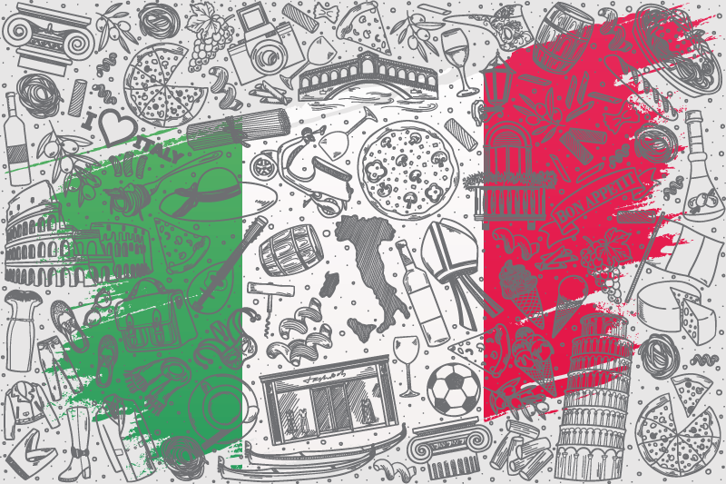 Italy background restaurant placemats - TenStickers