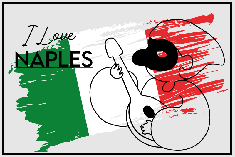 Placements with quotes i love naples design - TenStickers