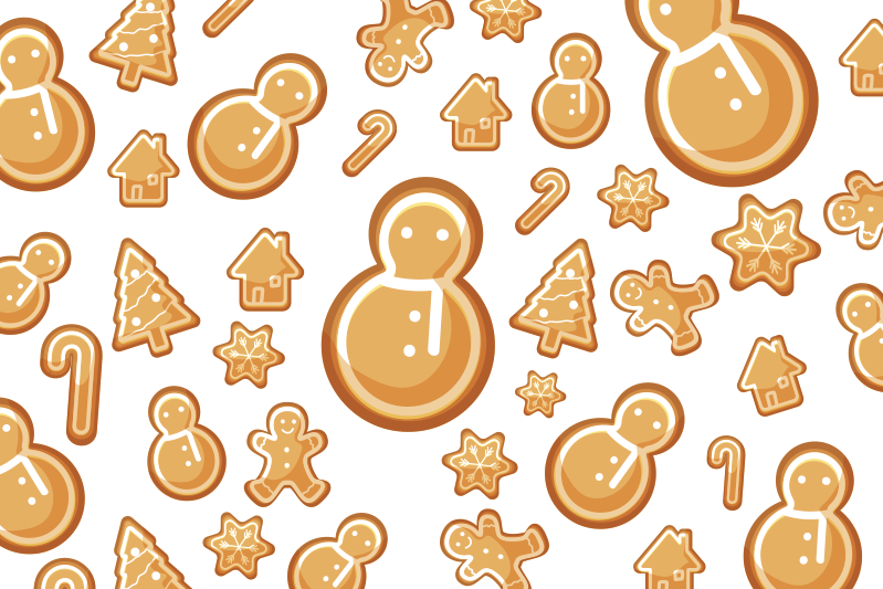 Festive Holiday Shapes Christmas placemats - TenStickers