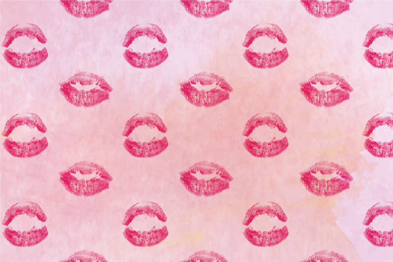 Original placemats kiss mark design - TenStickers