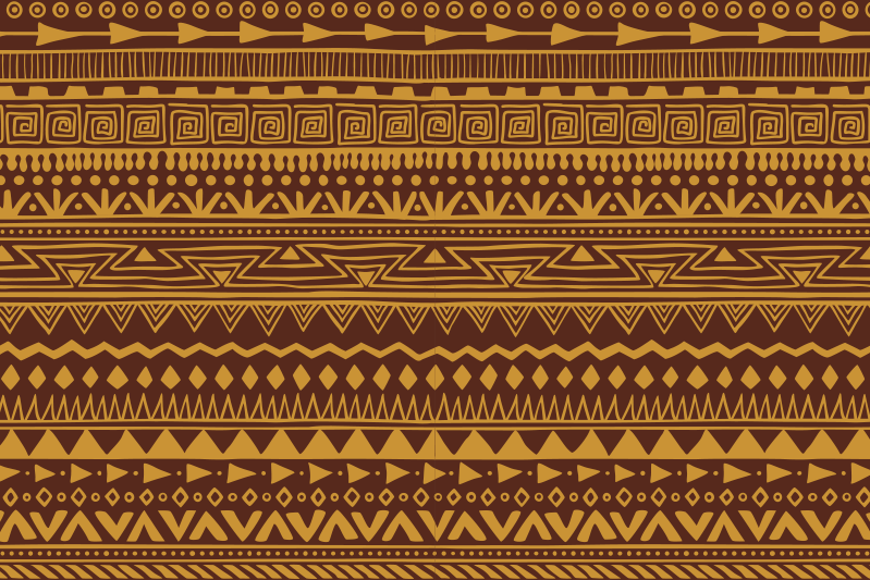 Textured placemats geometric tribal design - TenStickers