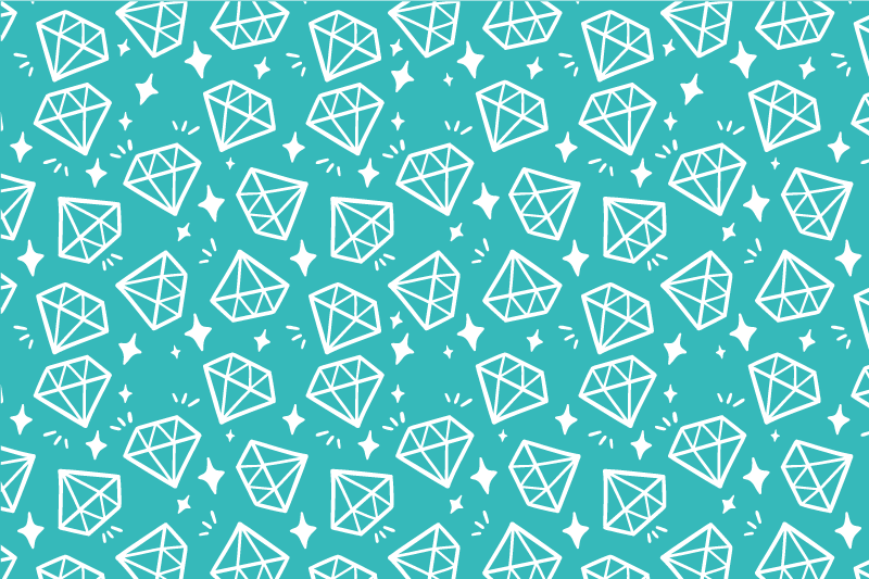 Diamonds on torquoise background placemats - TenStickers