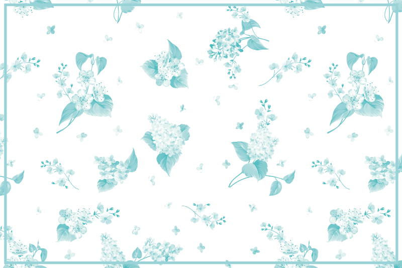 Modern placemats with floral pattern design - TenStickers