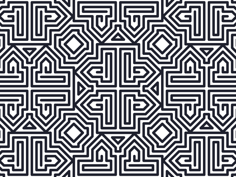 Labyrinth pattern elegant placemats - TenStickers