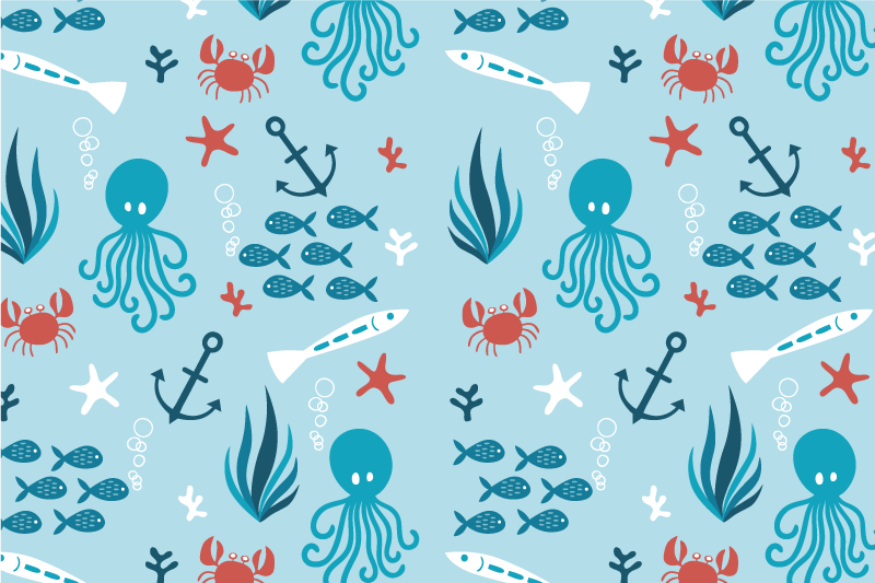 Little Marine Symbols original placemats - TenStickers
