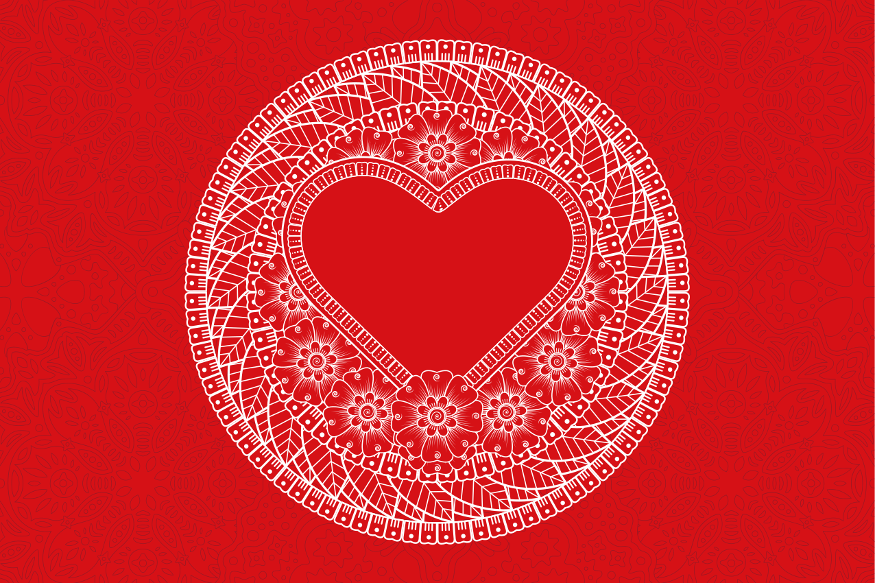 Placemat with quotes heart motif design - TenStickers