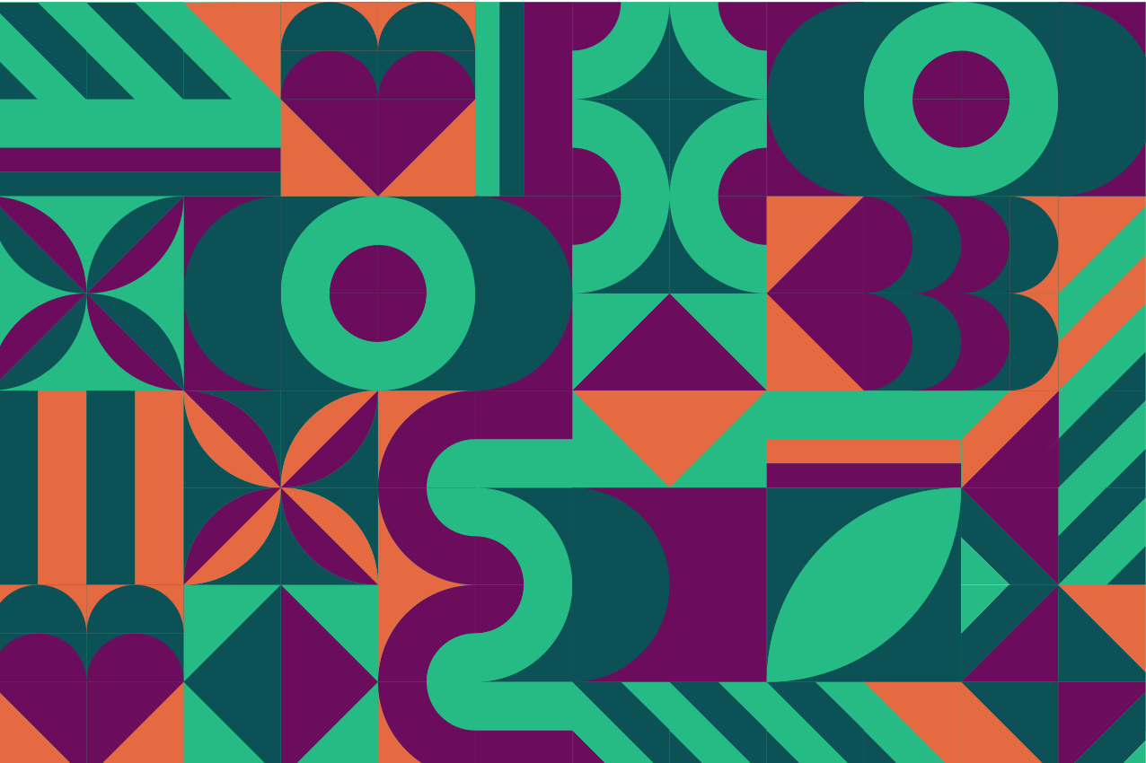 Coloured geometric pattern modern placemats - TenStickers