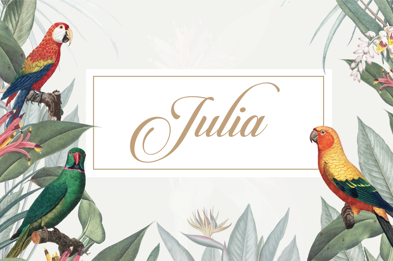 Personalised placemats elegant name placement - TenStickers