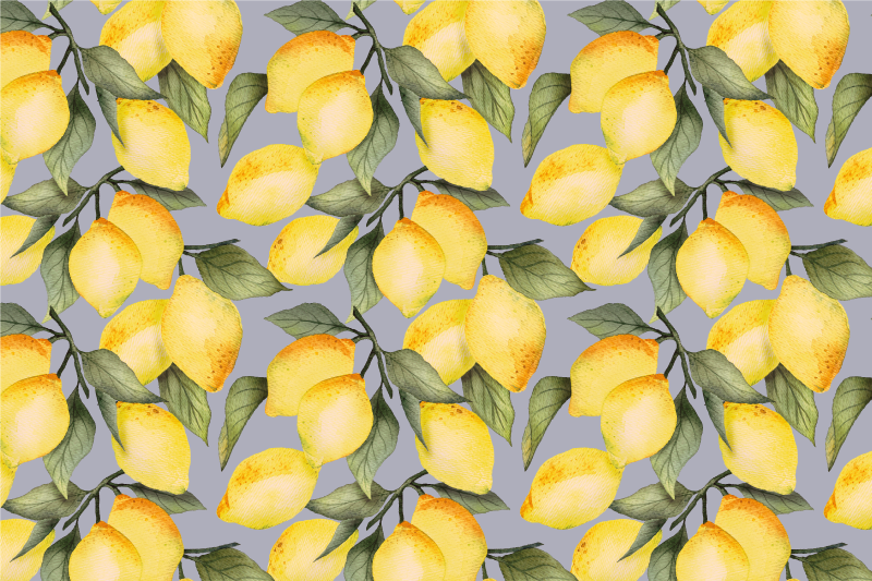 Painted lemons elegant placemats - TenStickers