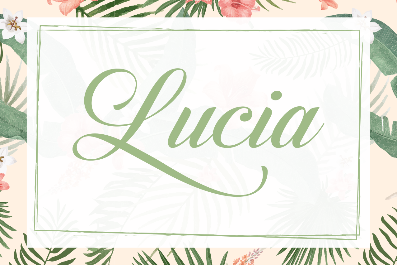 Personalisable placemats with floral name design - TenStickers