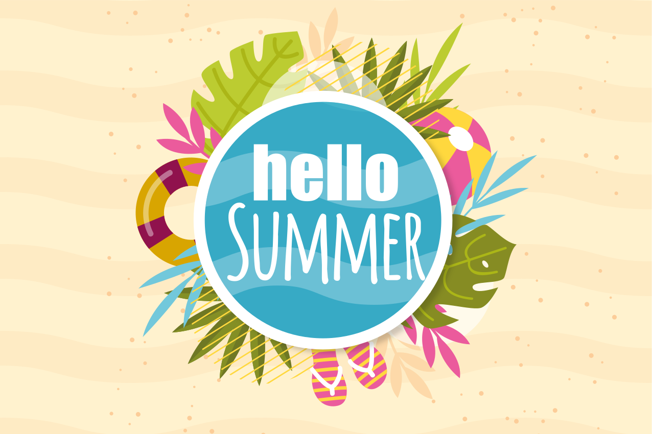 Original placemats hello summer feel - TenStickers