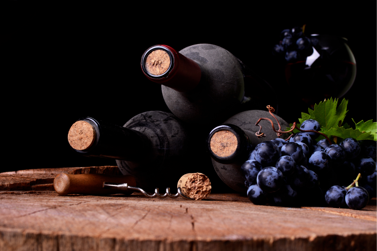 Original placemats grapes and wine bottles - TenStickers