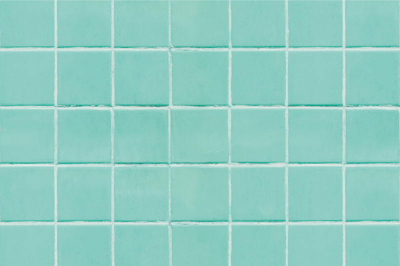 Textured placemats in turquoise tiled design - TenStickers