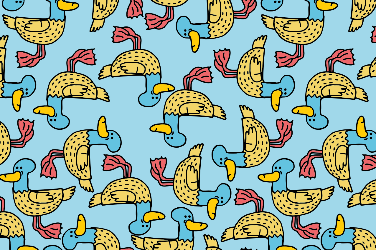 Original placemats quirky duck design - TenStickers