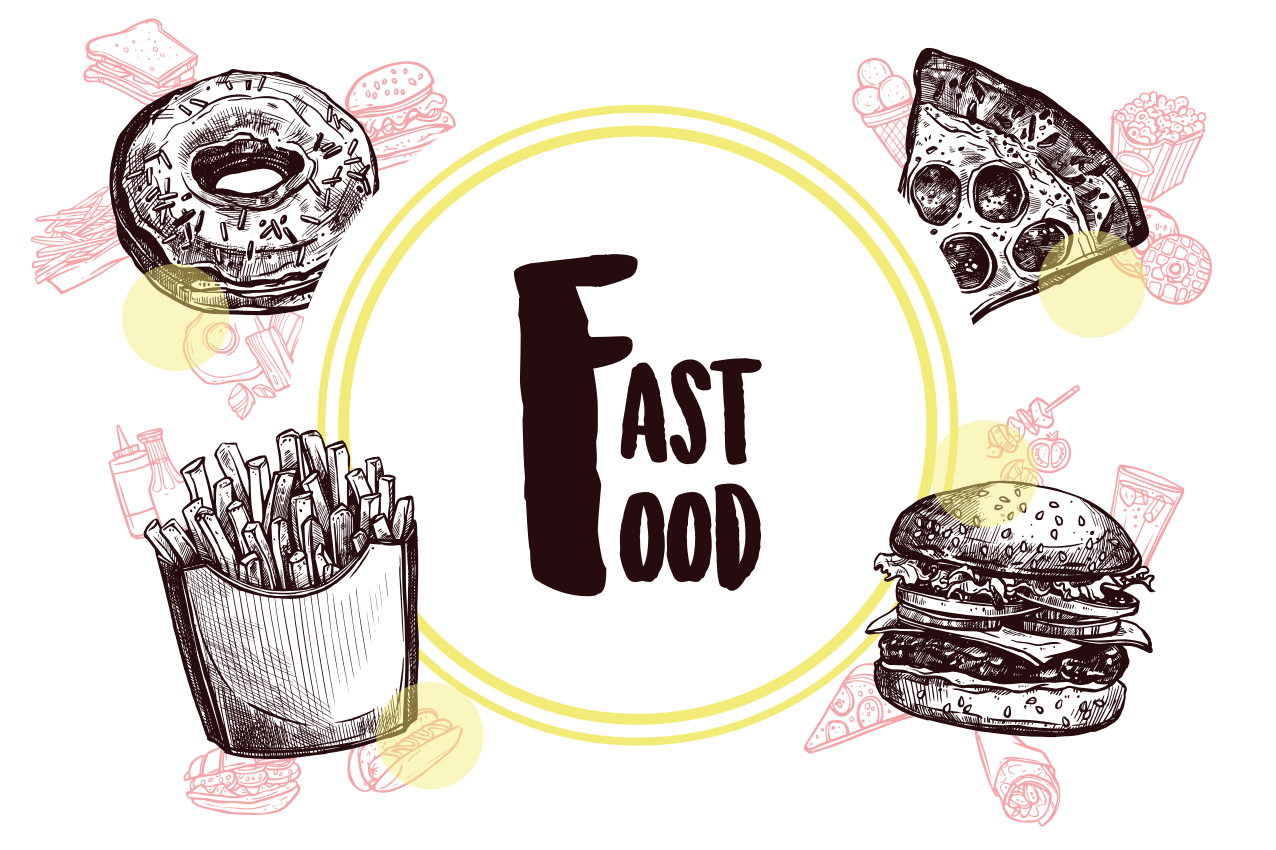 Original placemats fast food artwork - TenStickers