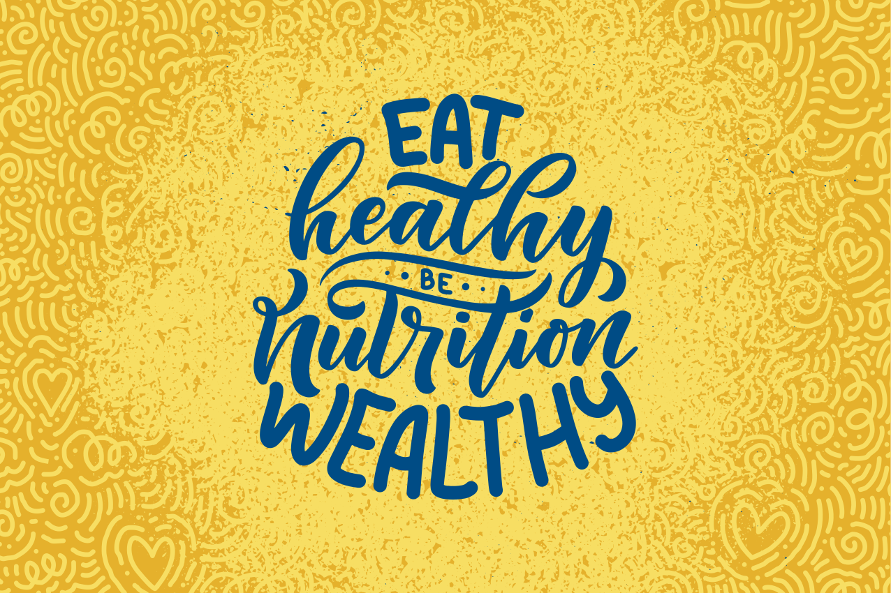 Eat healthy quote home placemats - TenStickers