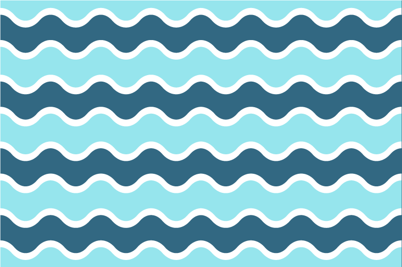 Modern placemats with wavy line design - TenStickers