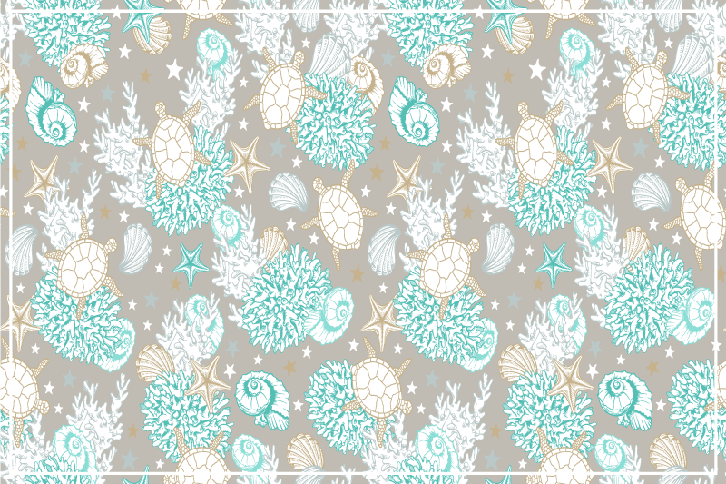 Original placemats with shell-patterned design - TenStickers
