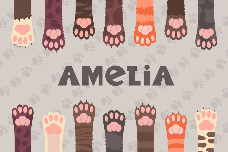 Multicolored cats paws Personalised placemats - TenStickers