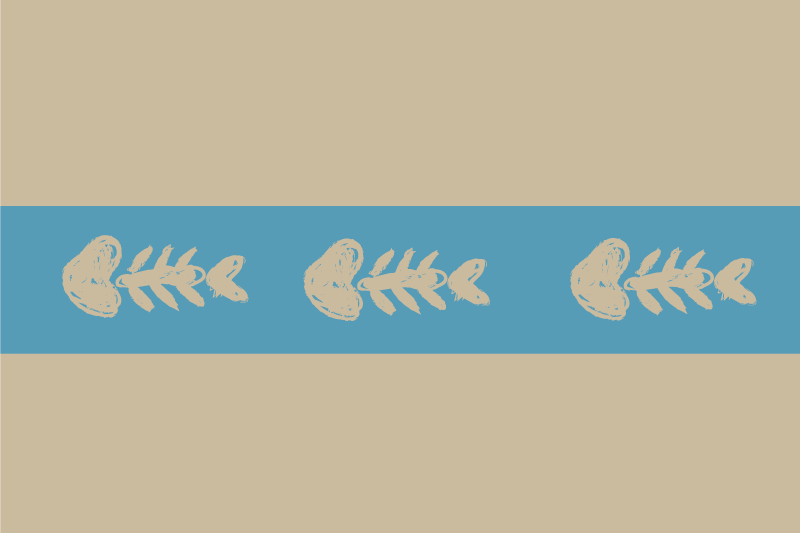 Original placemats unique fishbone design - TenStickers