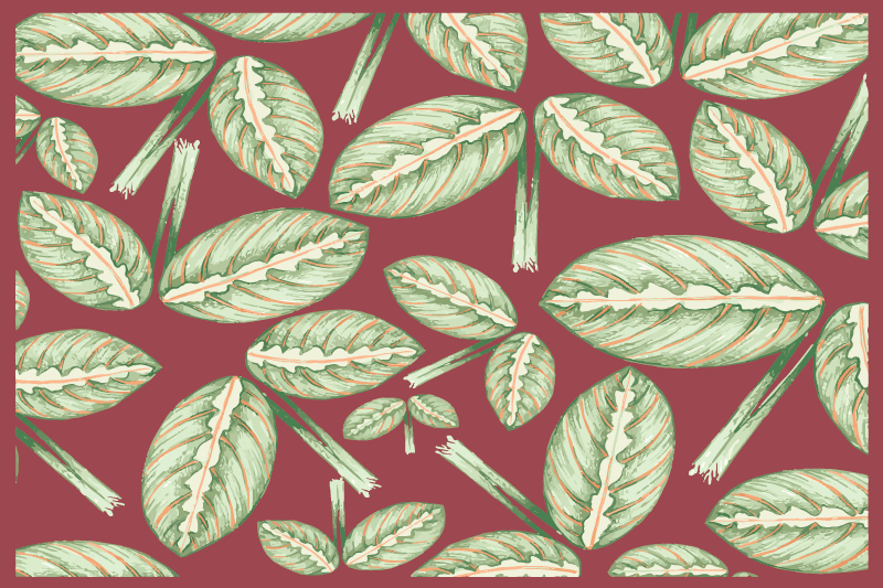 Original placemats leaf pattern design - TenStickers