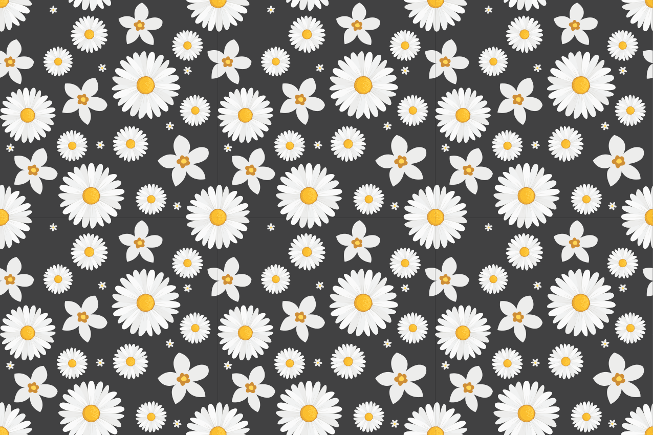 Textured placemats with daisy floral design - TenStickers