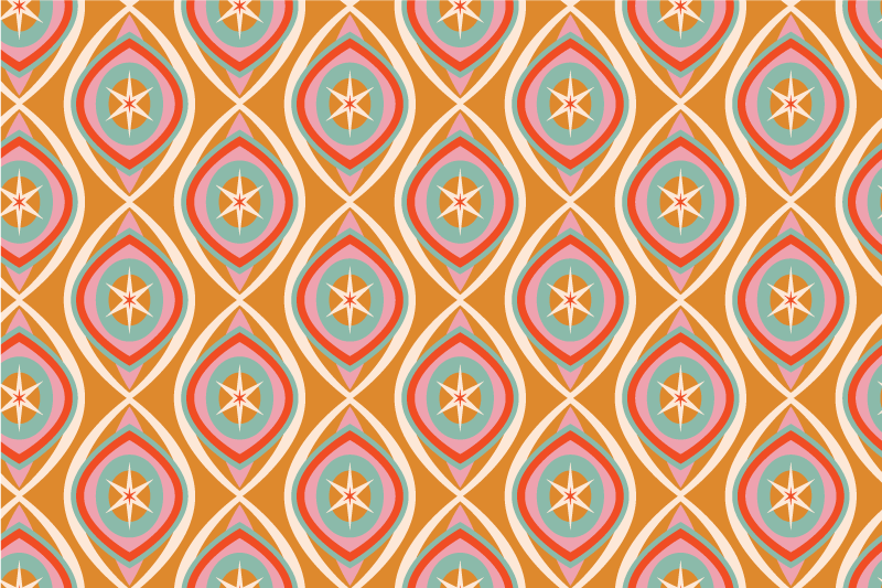 Original placemats colorful star design - TenStickers