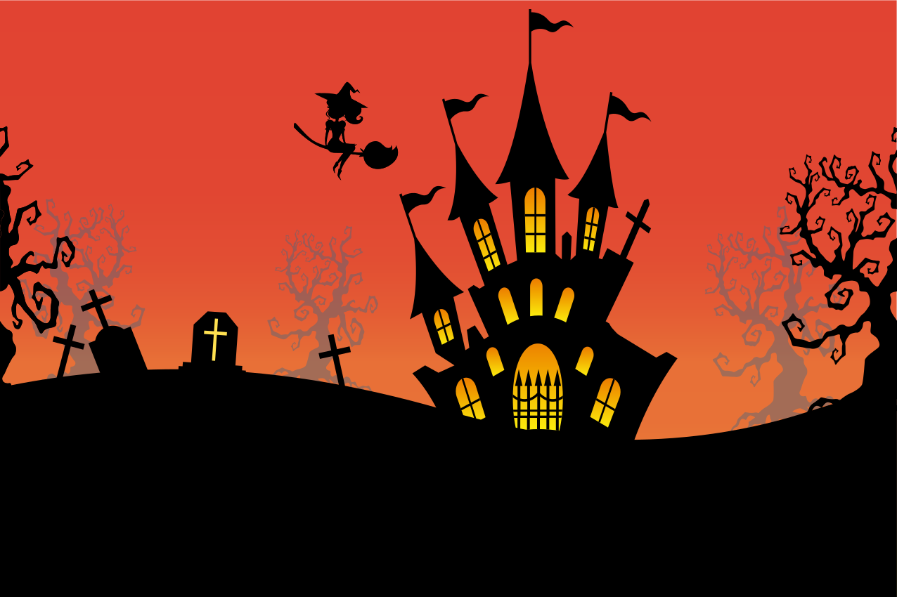 Caste red Halloween night Halloween placemats - TenStickers