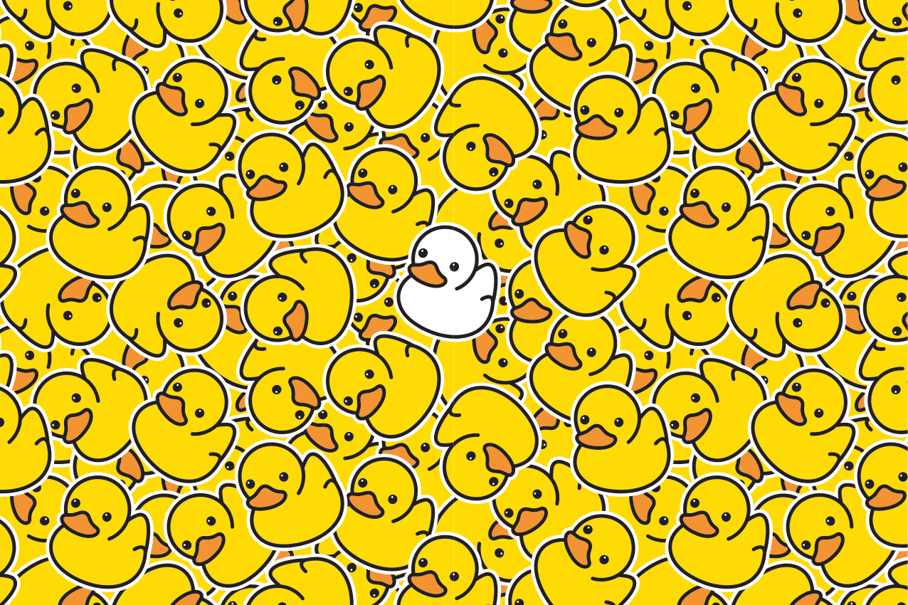 Children placemats duckling pattern design - TenStickers