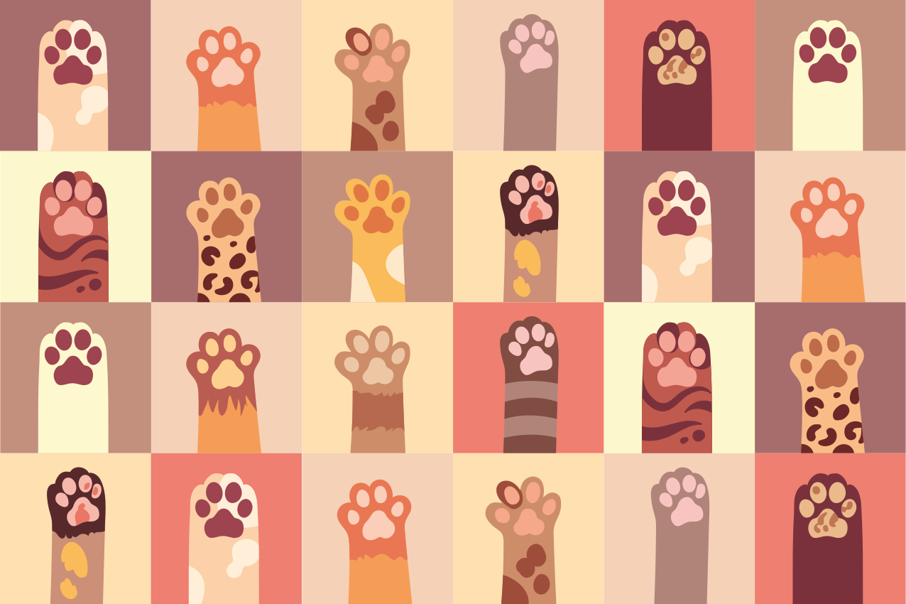 Original placemats paw print design - TenStickers