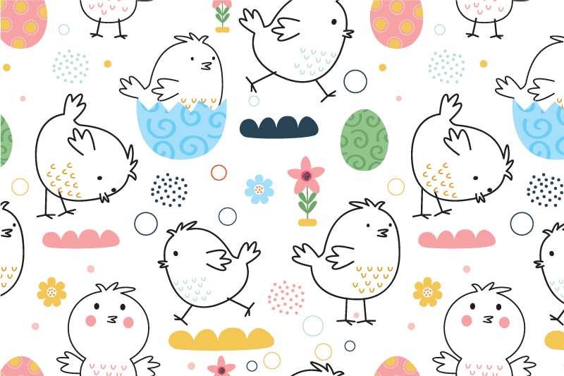 Children placemats cute bird designs - TenStickers