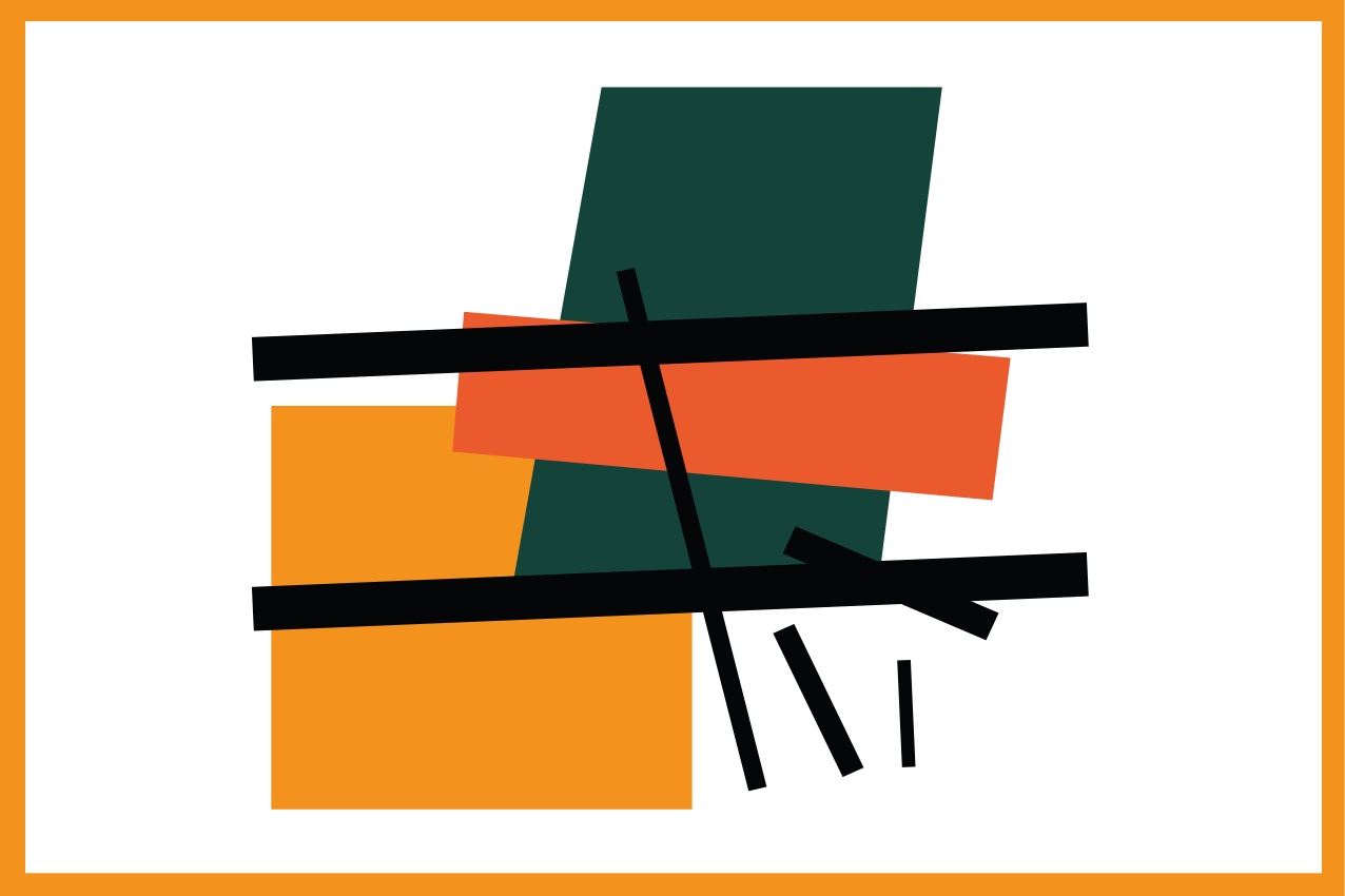 Modern placemats abstract geometric blocks - TenStickers