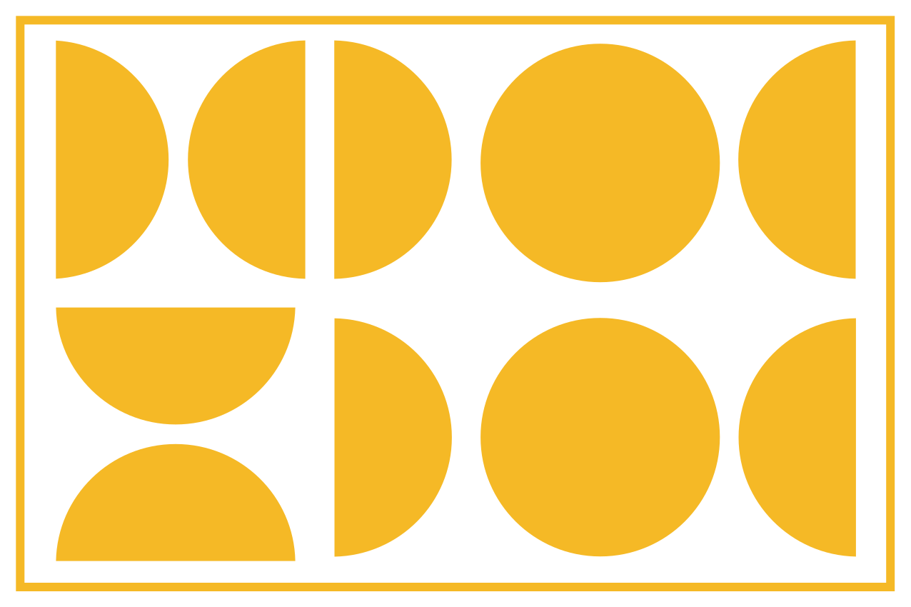 Modern placemats geometric yellow design - TenStickers