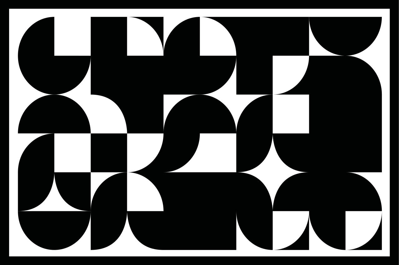 Black circle pattern original placemats - TenStickers