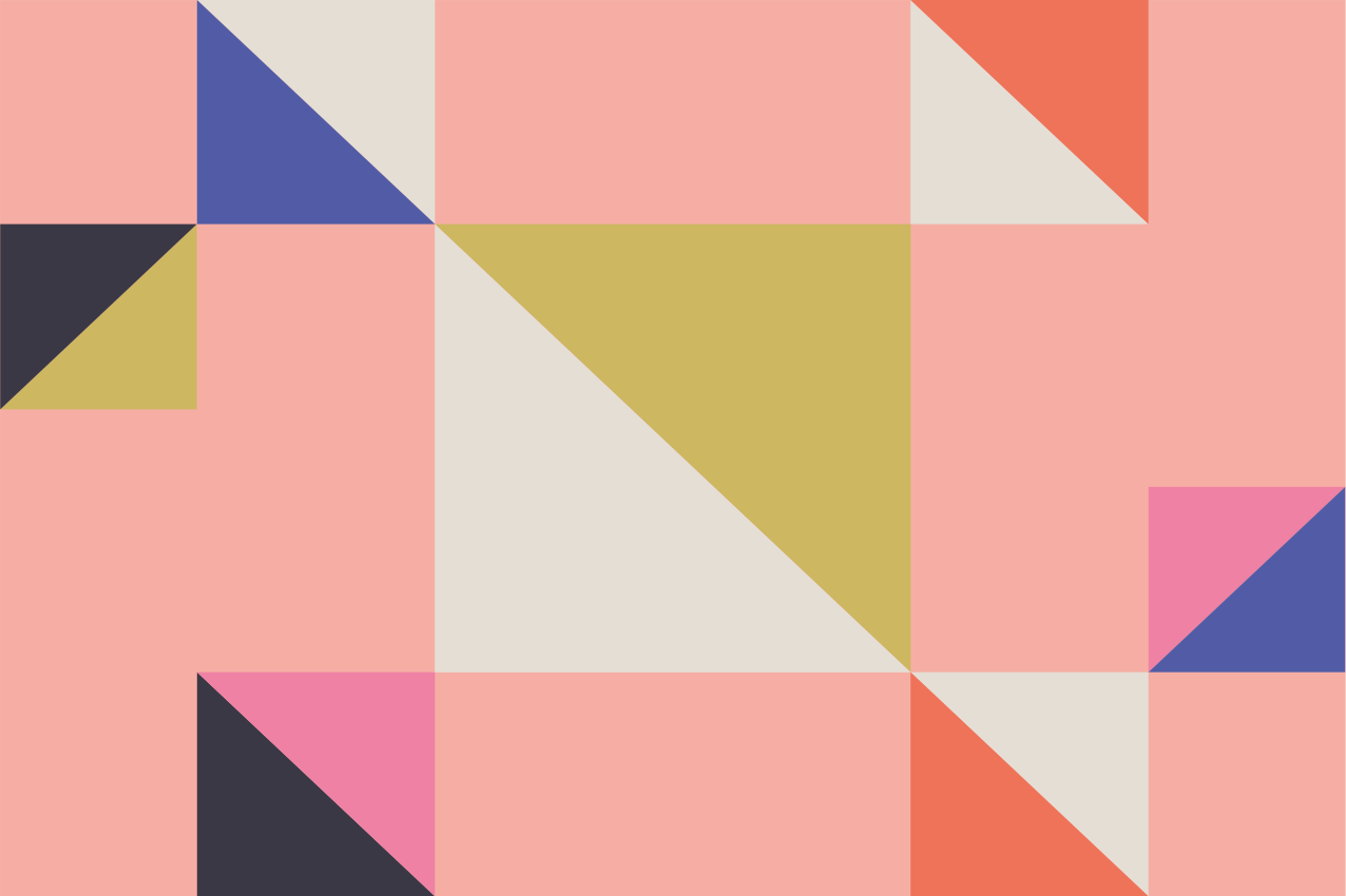 Modern placemats in geometric color blocks - TenStickers