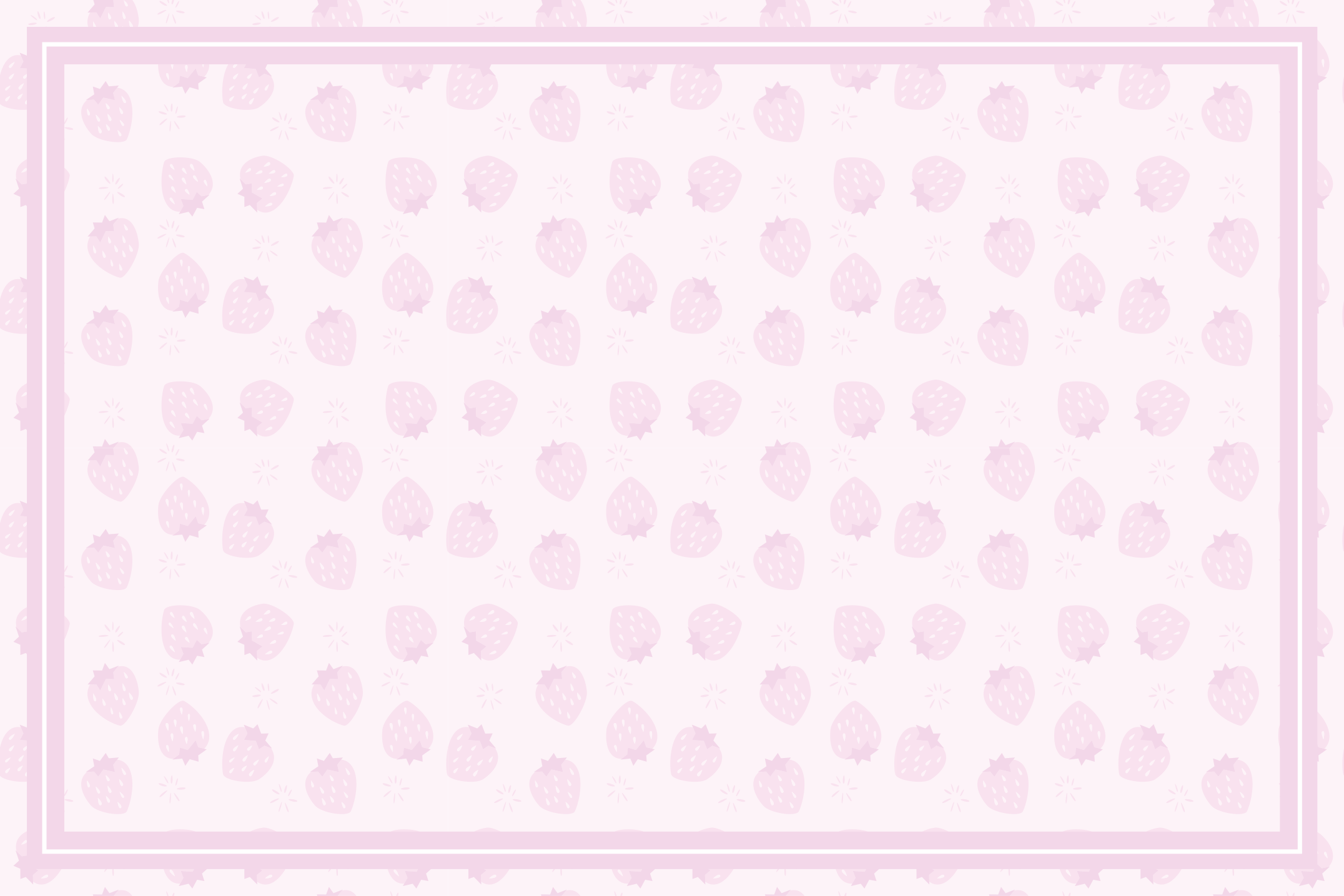 Strawberries pattern on pink modern placemats - TenStickers