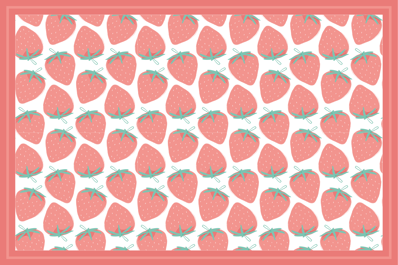 Original placemats strawberry design - TenStickers