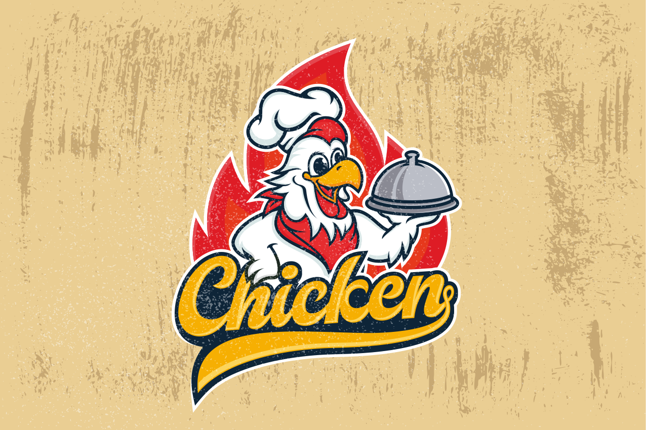 Vintage chicken chef  original placemats - TenStickers