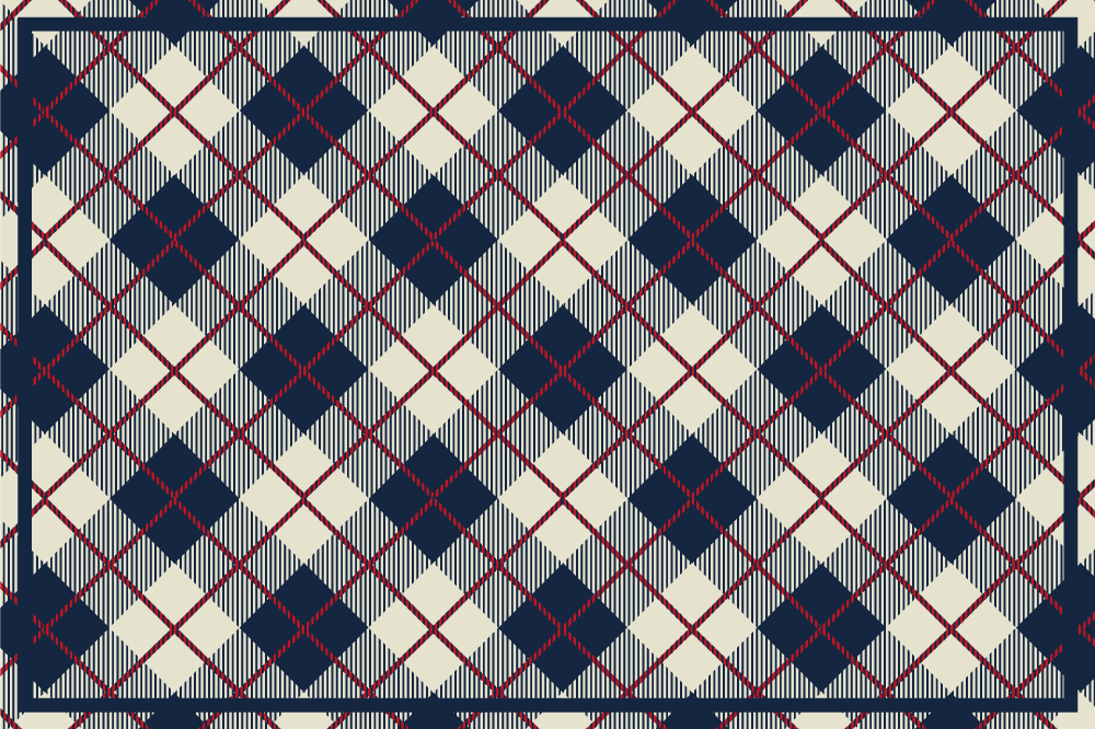 Textured placemats with plaid patterned surface - TenStickers