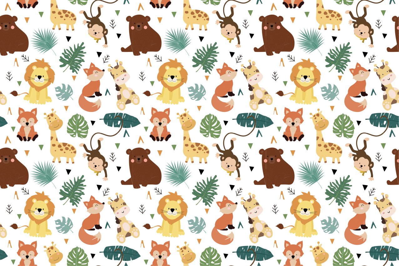 Children placemats with adorable animal designs - TenStickers