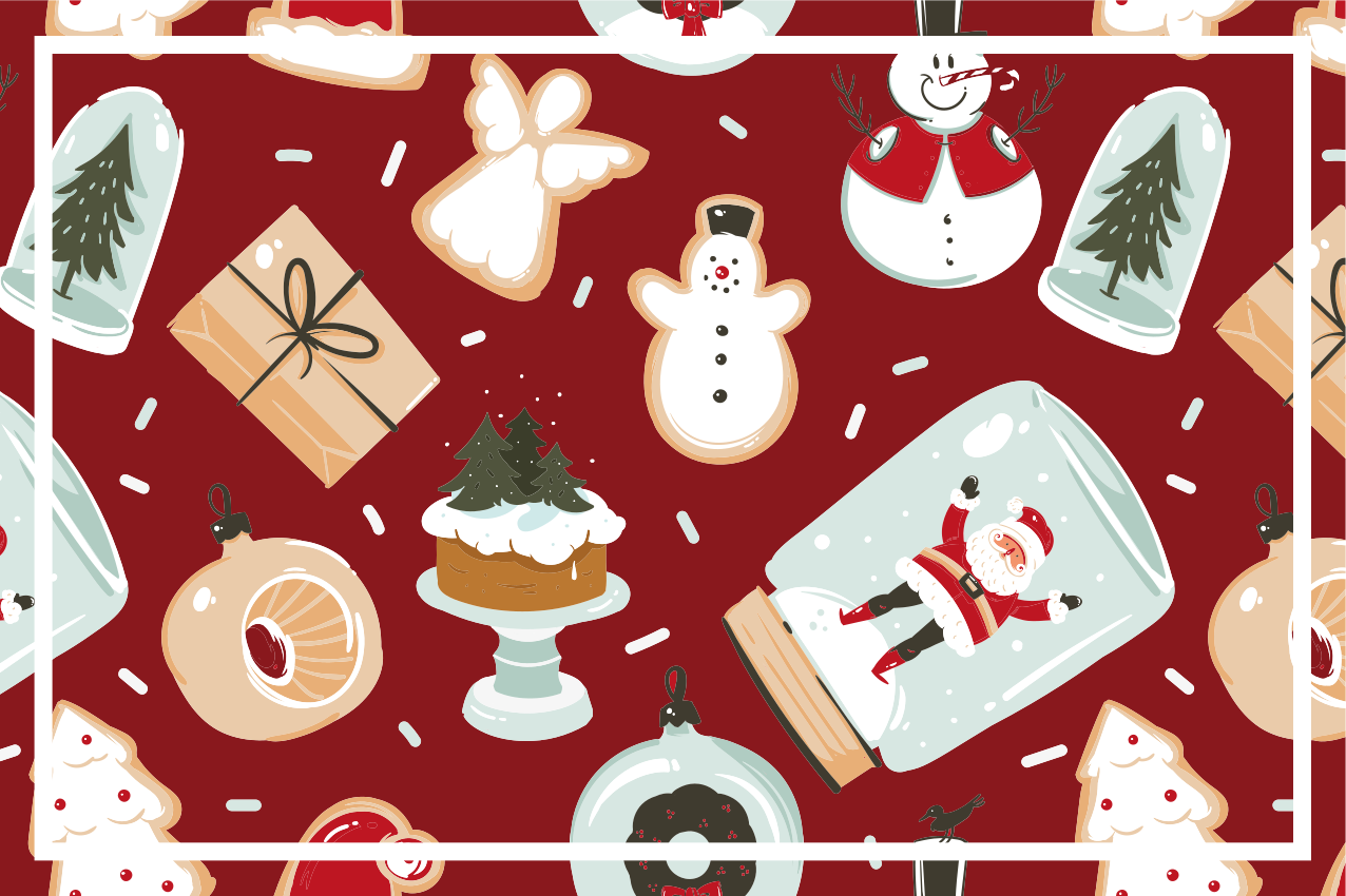 Christmas placemats with cheerful holiday designs - TenStickers