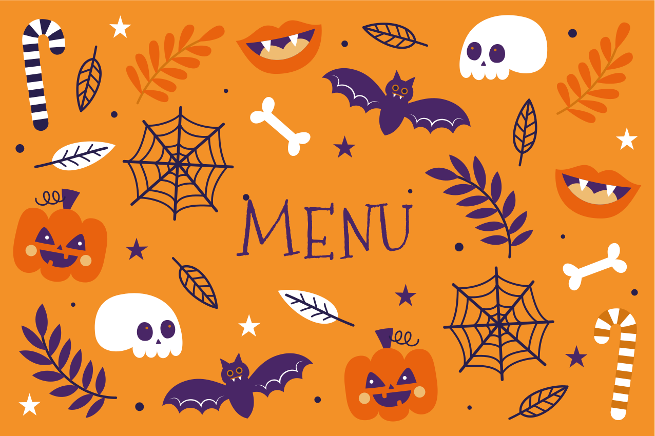 Halloween placemats for a spooky halloween menu - TenStickers