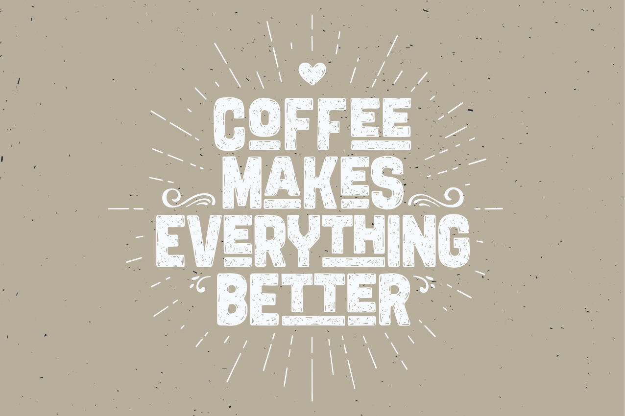 Placements with quotes coffee inspiring sayings - TenStickers