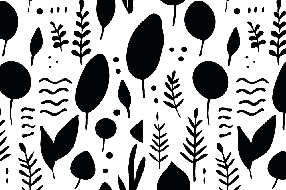 Black and white nature original placemats - TenStickers